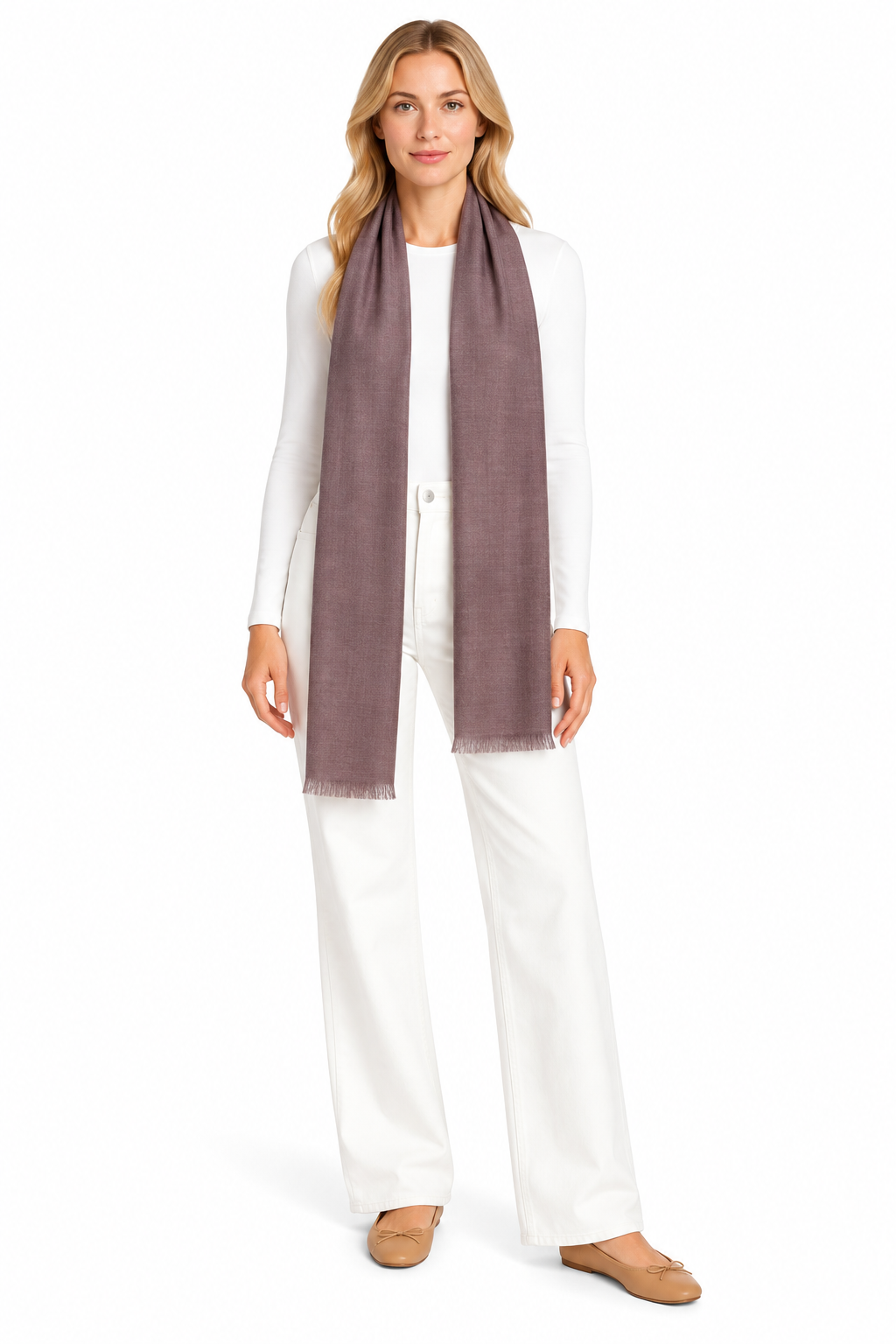 Dusty Mauve Cashmere Scarf