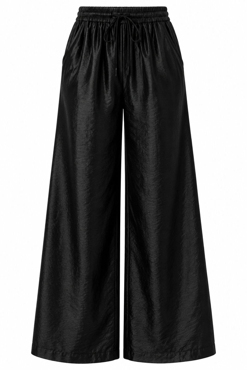 Silk Dupioni Straight Leg Trousers