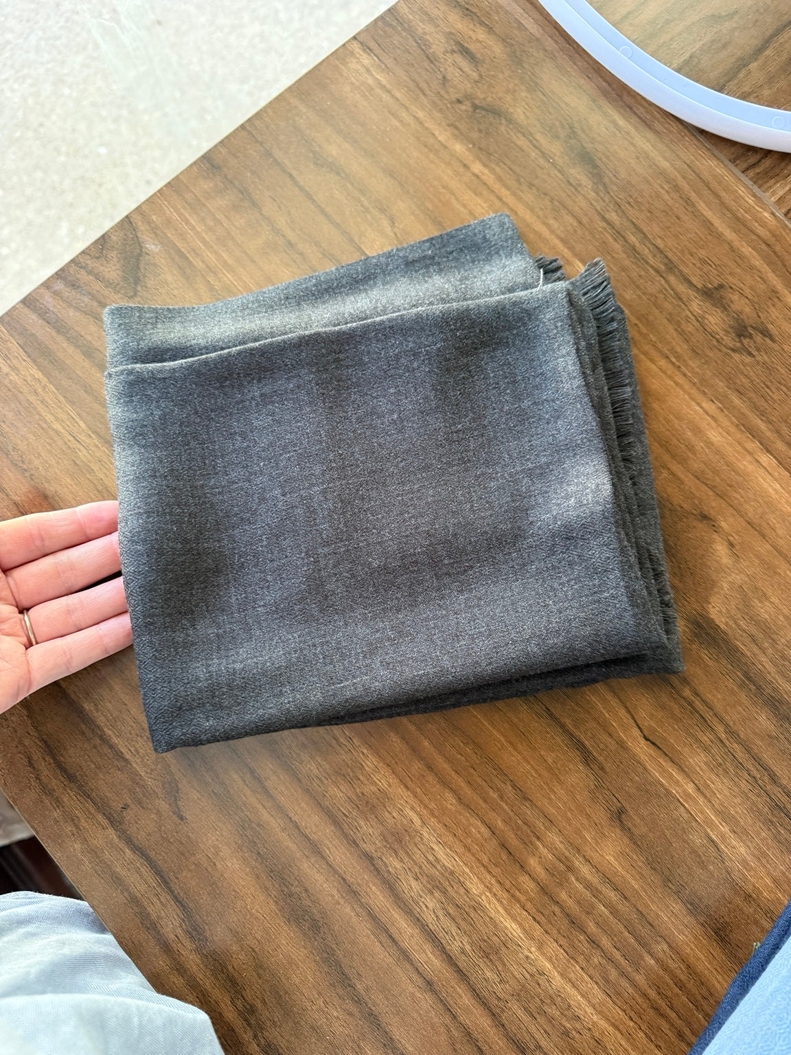 Dark Charcoal Cashmere Scarf