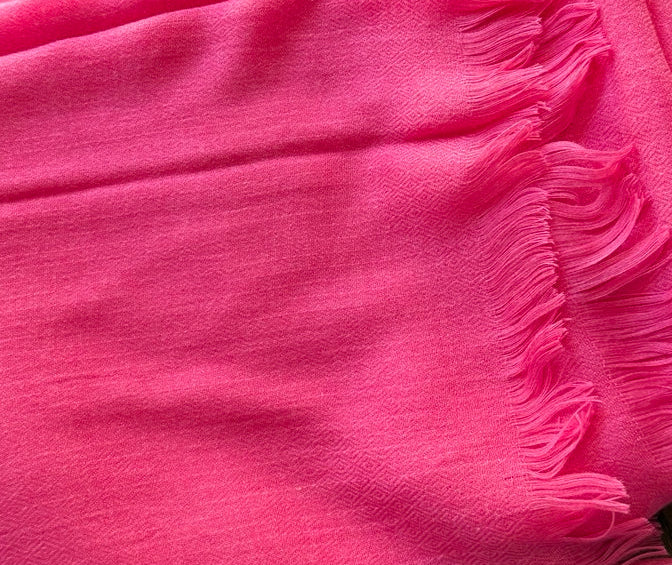 Hot Pink Cashmere Scarf