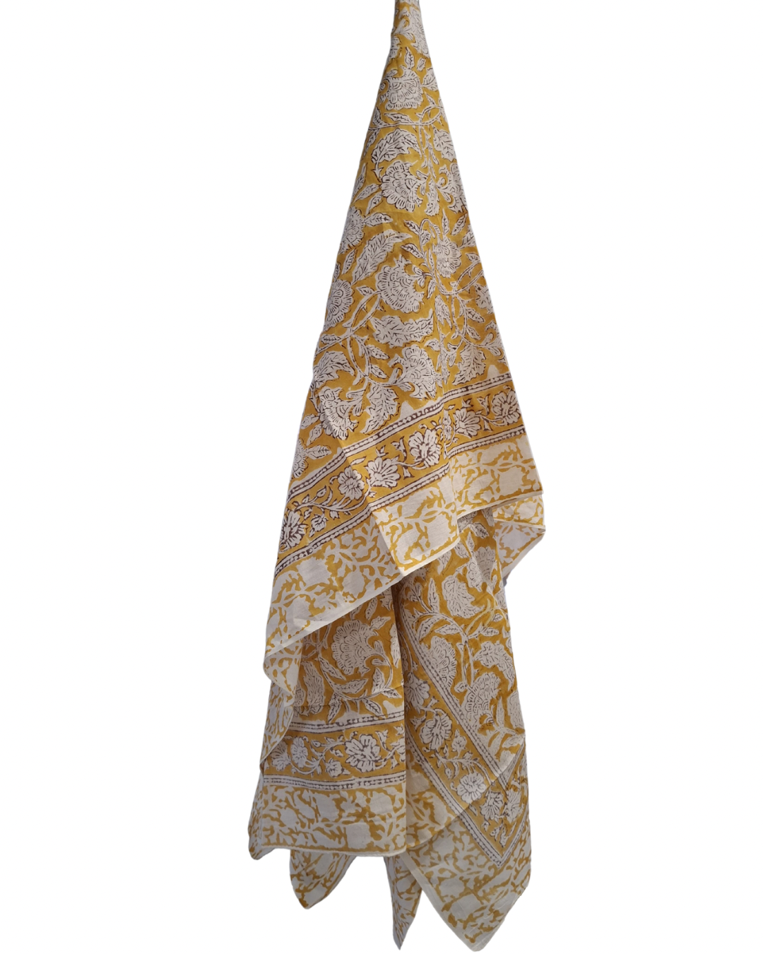 Hand-Block Printed Cotton Sarong – Lightweight Beach Wrap, Scarf & Cover-Up