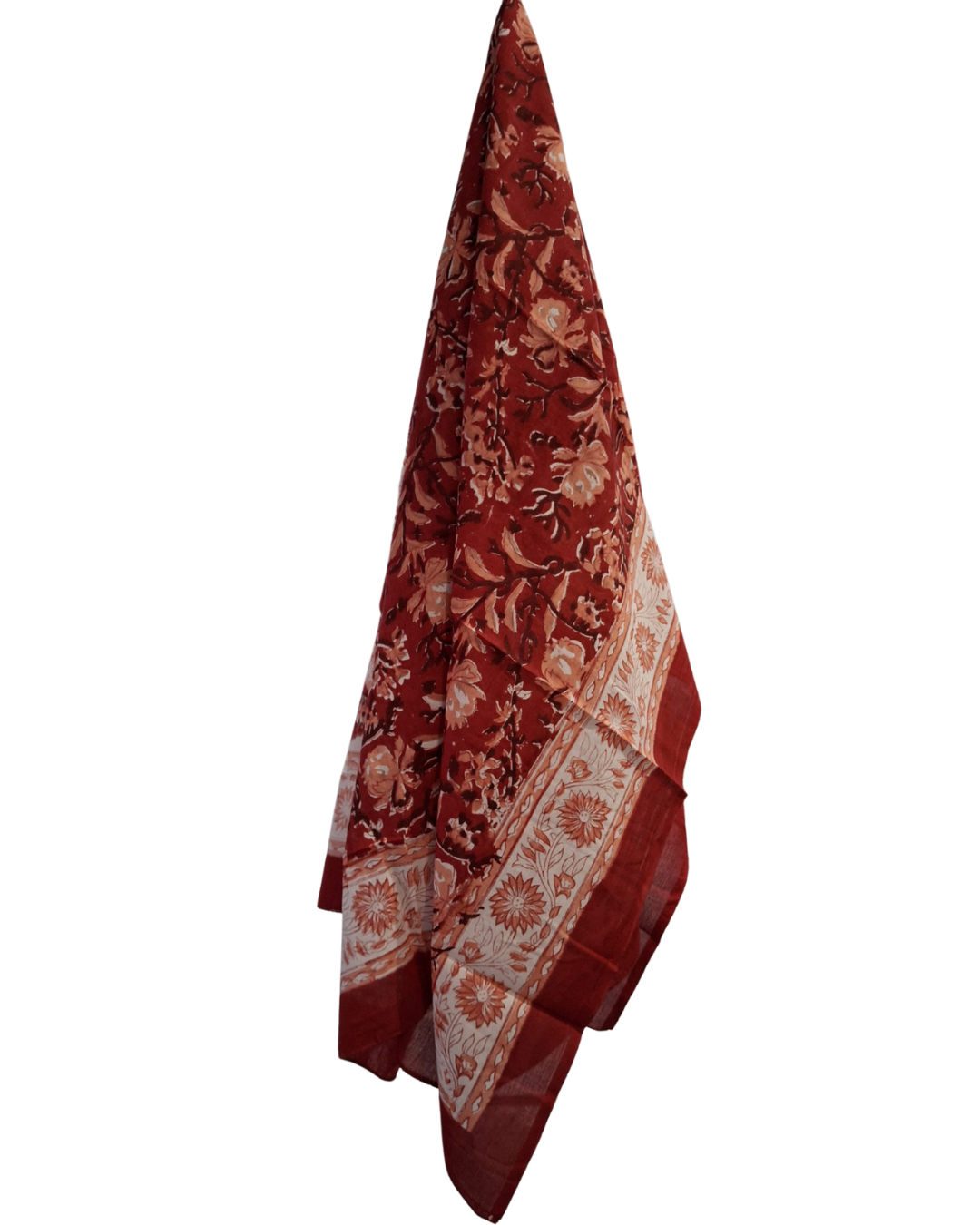 Hand-Block Printed Cotton Sarong – Lightweight Beach Wrap, Scarf & Cover-Up