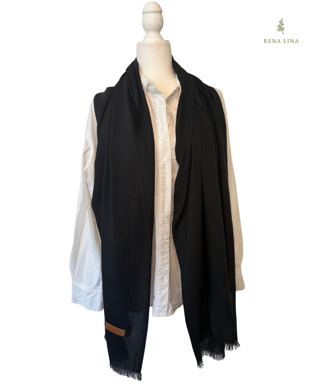 Black Cashmere Scarf